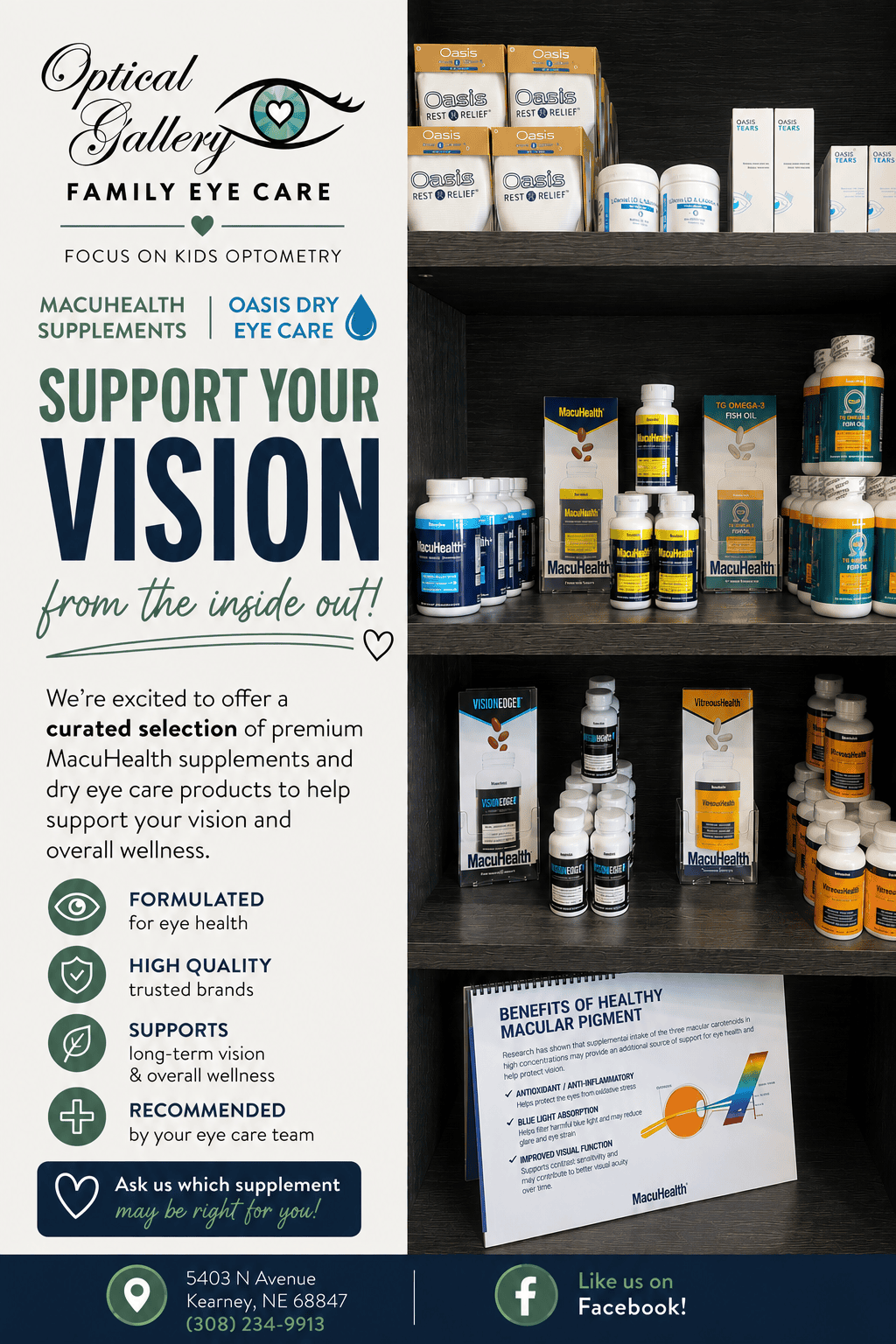 Kid's Eye Care at Optical Gallery in Kearney, NE.